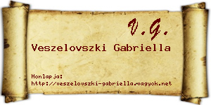 Veszelovszki Gabriella névjegykártya